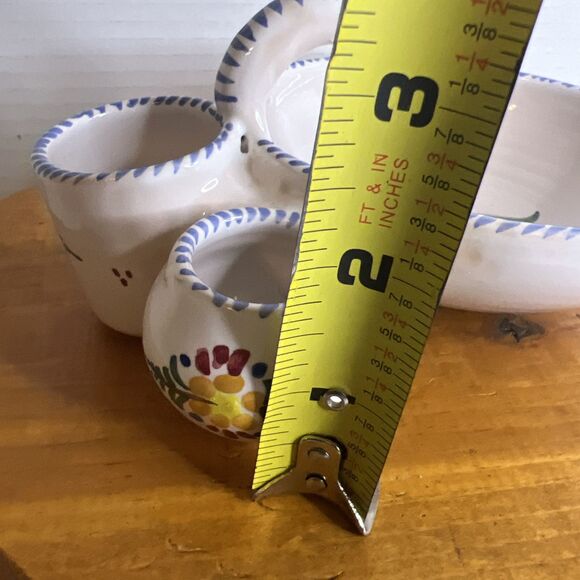 Made in Spain Olive Bowl with Toothpick Salt Holder Painted pottery Bowl Server - Picture 12 of 14